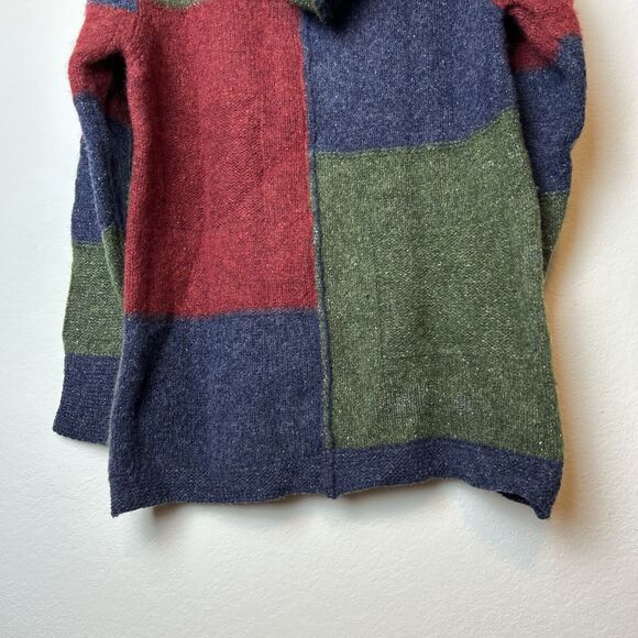 Kerry Traditions Woollen Mills Killarney Ireland Sweater S Colorblock Wool Silk - Picture 10 of 13